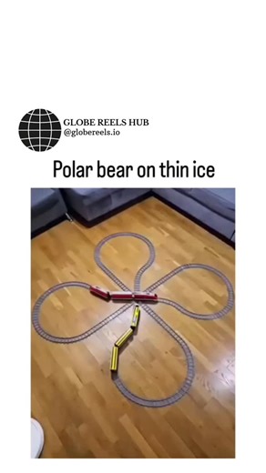 GLOBE REELS HUB on Instagram: "(from similar) A satisfyingly symmetric 26-second setup: a yellow and red model train race toward each other on interlocking circular tracks, colliding and derailing exactly at the center at the same moment. Caption: “We’ll call it a draw.” Pure engineering precision and hobbyist creativity for that perfect viral “tie.”"