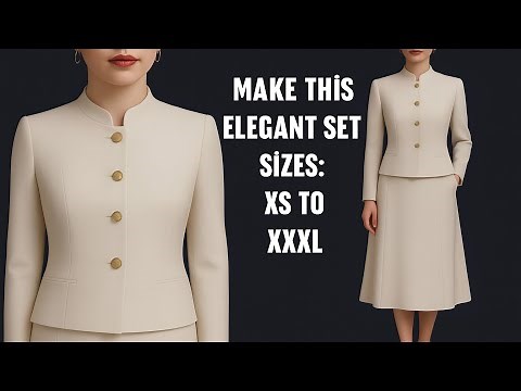✅ Crop Jacket & 8-Panel Skirt | Easy Pattern Making Tutorial