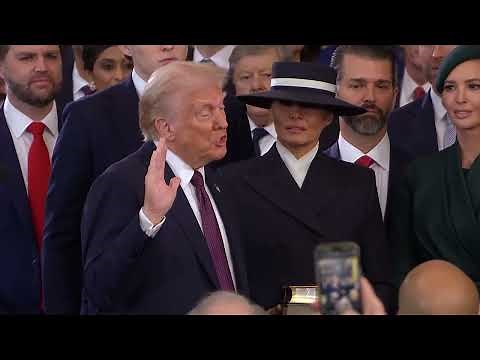 Trump didn't put hand on bible while being sworn-in during 2025 inauguration