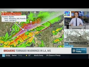 The Weather Channel Severe Weather Coverage (12-1 PM) Alexandria, LA Tornado - December 16, 2019