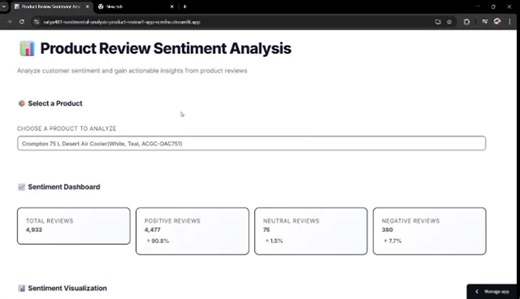 #datascience #machinelearning #streamlit #sentimentanalysis #lightgbm #nlp #dashboard #python #analytics #ai #customerinsights #deeplearning #openai #dataanalysis #data #aiml | Satyaprakash Gupta