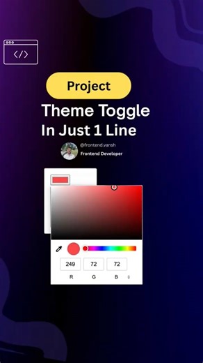 Change Website Theme Color in ONE Line of Code #html #javascript #coding #programming #webdev