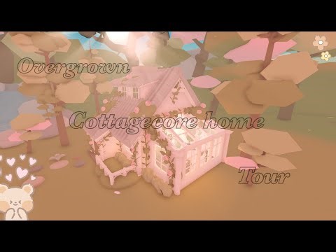 Overgrown cottagecore glitch build tour - adopt me Roblox