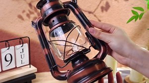 Honoson 4 Pieces Oil Lamp Hurricane Lamp Kerosene Lantern for Indoor Outdoors Decorative Hanging Oil Lantern with Wick for Hiking Emergency Camping Party Decoration(Bronze,10 Inch)