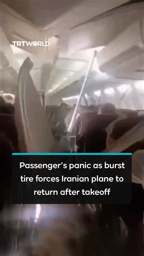 Burst tire forces Iranian plane to return after takeoff