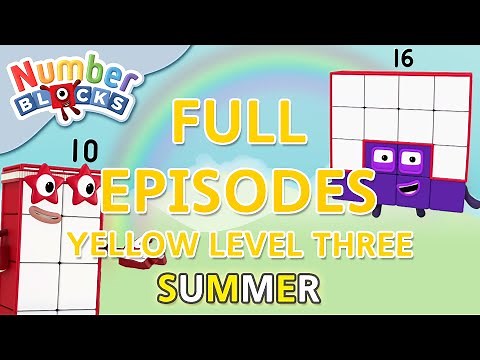 ‪@Numberblocks‬ - #SummerLearning Numberblocks - Yellow Level Three | Full Episodes 13-15