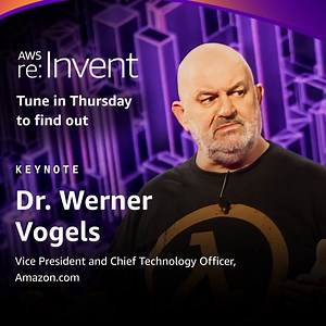 Dr. Werner Vogel speaks at re:Invent 2023. ☁️ 💡 👕 On Thursday 11/30, tune in to learn best practices for designing resilient & cost-aware architectures, & hear Dr. Werner Vogels perspective on Artificial Intelligence & the impact it will have in our world. Register to watch for free. ➡️ https://go.aws/3SURWCY | Amazon Web Services