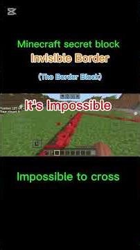 Minecraft Border Block (Command Hacks) #minecraft