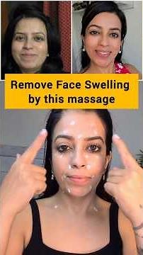 How to De-puff Your Face Fast! Morning Lymphatic Drainage Massage #Shorts #FaceMassage #Skincare
