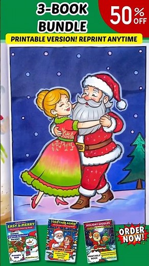 Fun & Festive! Santa and Mrs. Claus Winter Scene: Get it from Together Again Christmas Coloring Book