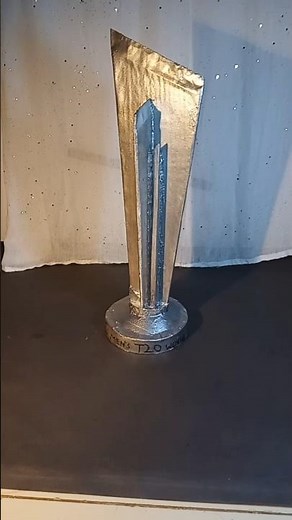 DIY T20 Cricket World Cup Trophy making with cardboard 😀 #diy #t20worldcup #t20worldcup2026