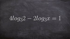 Tutorial - How to solve a logarithmic equation with an extraneous solution ex20, 4 log3(2) - 2log3(x) = 1