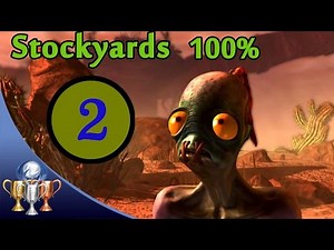 Oddworld New 'N' Tasty Speedrun Walkthrough (100%) - Chapter 2 Stockyards (All Mudokon & Secrets)