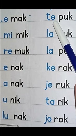 Membaca Kata Bahasa Indonesia untuk Pemula #membaca #belajarmembaca #reading
