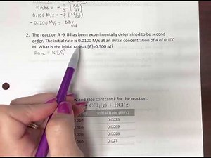 Kinetics Practice Problems 1-2: Rate of Disappearance & Second Order Rate Law