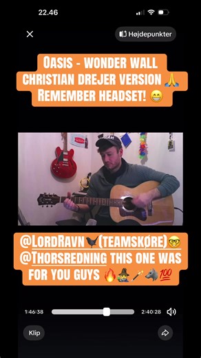 Oasis - wonderwall, great great song, people seem to be kinda tired of it, that’s a shame. But I thought I might as well keep my reels for today for the over mainstreamed ones 😊🤞🔥 This was from yeasterdays music therapy session. ❤️💯 #fyp #musictherapy #cover #wonderwall #musician life @Lord Ravn 🐦‍⬛(team skøre)🤓 @Thors redning Hope you liked it 🙏