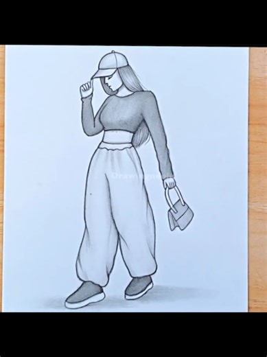 How to Draw a Fashion Girl 👗✨ | Easy Pencil Sketch for Beginners ✏️ | Simple & Cute Girl Drawing Tutorial #fashiongirldrawing #girldrawing #easydrawing #pencildrawing #drawingtutorial