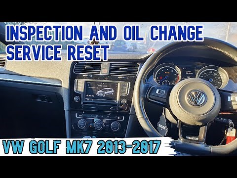 VW Golf mk7 2013-2017 Inspection and Oil Change service reset. How to reset service light?