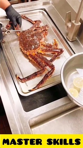 Amazing King Crab Processing & Professional Fish Cutting Skills #asmr #seafood #streetfood #fillet