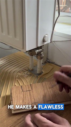 How to Lay Flooring Around Pipes! (Flawless Trick) 🛠️ #diy