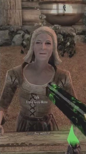 I played Skyrim for 8 years, today I learned NPCs react to being aimed at. #skyrim