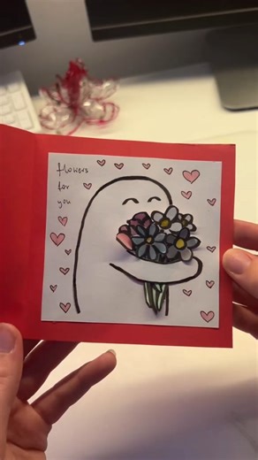 ♡ | DIY 3D flower card tutorial 🤍- super cute and easy gift.. More DIY gift ideas 🤍 #handmadecards #diy #diycard #valentinesgift... | Instagram