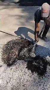 Patch Repair work by using Cold Bitumen Emulsion, Mixing, Laying, Rolling... #addirrigation228..