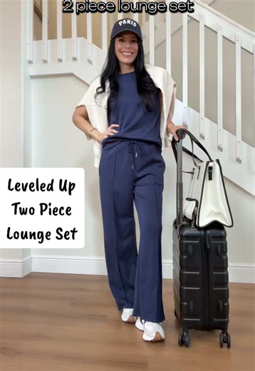 Easy style piece! I just love a lounge set that makes you look put together whether you’re running errands or traveling just by wearing it! This one is super comfortable, runs true to size and looks amazing! #loungesets #travelset #oldmoneyoutfits #tracksuit #tiktokshopcreatorpicks @Anrabess Fashion