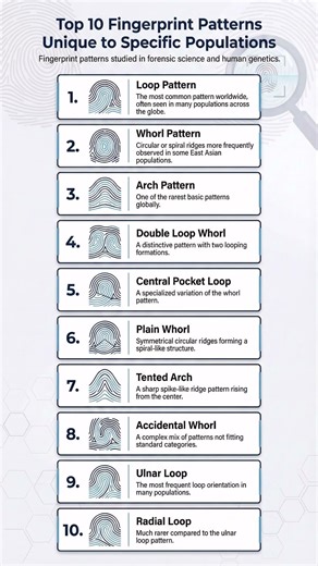 Top 10 Fingerprint Patterns Unique to Specific Populations