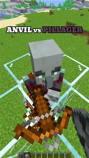 ANVIL vs PILLAGER #minecraft #shorts #minecraftshorts #minecraftpe #minecraftmemes #trending