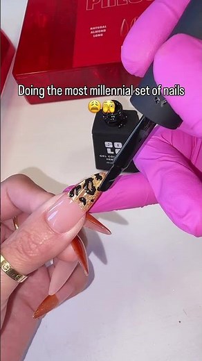 Where are my millennials at? 🤭 using pressX long almond #nails #naildesign #notpolish #nailart