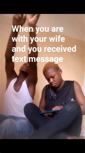 when you are with your wife and you receive text message #couple #funny #comedy