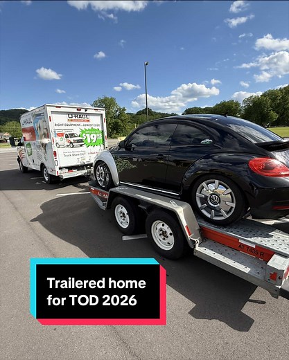 ran the dragon on a trailer this year🐉 #vw #vwbeetle #volkswagen #tailofthedragon #carmeet