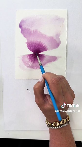 A simple mark can take you to another place. #breathe #slowingdown #savorthemoment #watercolorartist #meditativepainting #katiewhiteartist