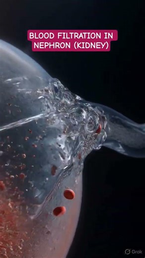 Blood filtration in Nephron (Kidney)
