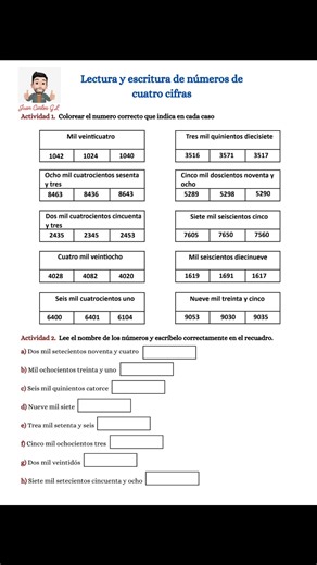 Actividades de lectura y escritura de números, poligonos y su clasificacion y sistema de Ecuaciones de 3x3 Gauss y Gauss-Jordan #facebookviral #educacion #materialescolar | El Profe Carlos