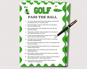 Golf Party Pass the Prize Game, Golf Party Games, Golf Birthday Games for Golf Party, Golf Retirement Game Pass the Prize, Golf Theme Party - Etsy
