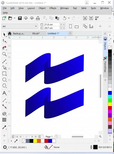 Teknik Membuat Pita di CorelDRAW (Tutorial CorelDRAW)