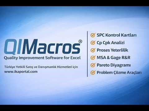 6) QI MACROS ile TANIŞIN ! (Excel uyumlu SPC ve MSA Yazılımı) - Problem Çözme Teknikleri