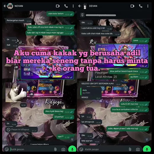Kalo kalian seneng mba juga seneng, mba usahain yg bisa mba lakuin buat kalian. mba cuma berusaha buat jadi kaka yg baik wlpun itu hal2 sederhana. #kyngaeri #mobilelegends #MLBB