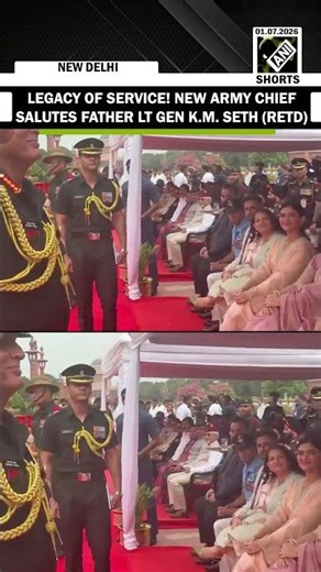 Army Chief Gen Dhiraj Seth salutes his father Lt Gen KM Seth (retd), brother Rear Admiral Ravnish