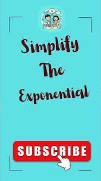 Simplify the Exponents | Class 9 Maths | Quick Trick #maths #shorts