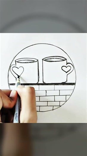 easy circle drawing for mom & dad #drawing #short