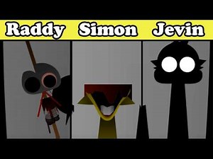 Raddy + Simon + Jevin All in One Video in INCREDIBOX SPRUNKI!🔥