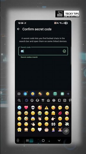 Lock Your Chat with Emojis | WhatsApp's Chat Lock Feature Update | Tecky Tips #shorts