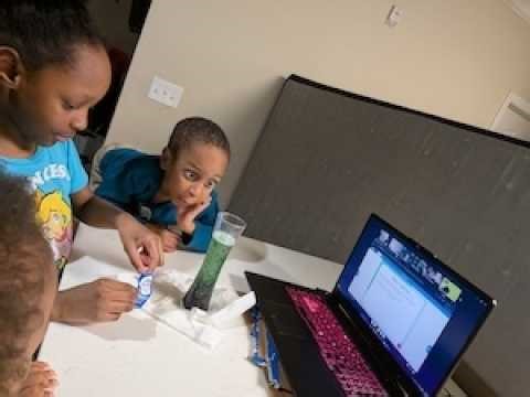 NC Cyber Academy 1st Grader Azalea Tucker completes Science Project