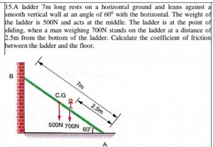 15.A ladder 7 m long rests on a horizontal ground and leans aga... | Filo