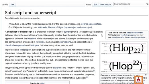 Microsoft Word: Using Subscript and Superscript