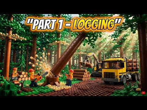 Logging Process Explained – Cutting Trees & Transport to Sawmill | LEGO Part 1