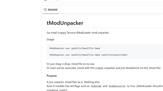 tmodloader模组解包器